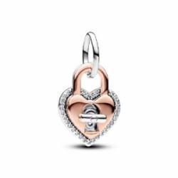 CHARM PANDORA COLGANTE DOBLE CORAZON CANDADO - 783079C01